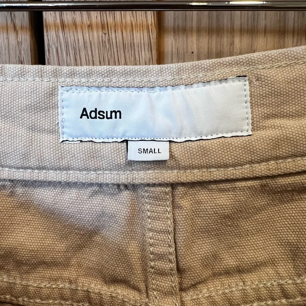 Adsum NYC Relaxed Fit Chino Pants Khaki Tan Size Small Spring Casual Neutral